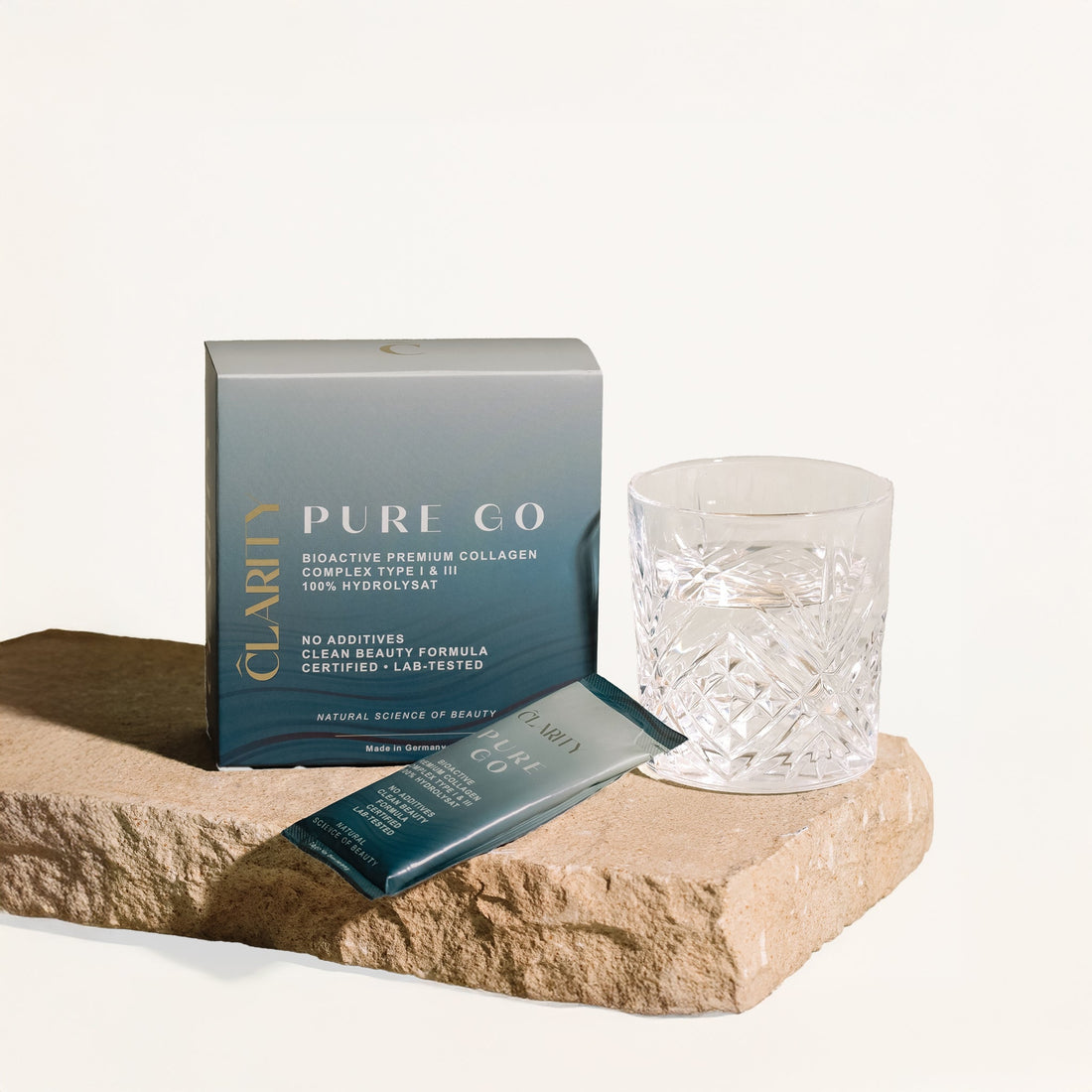 PURE GO | 100% czysty kolagen grass-fed na skórę, stawy i regenerację · Neutralny smak · 15 saszetek