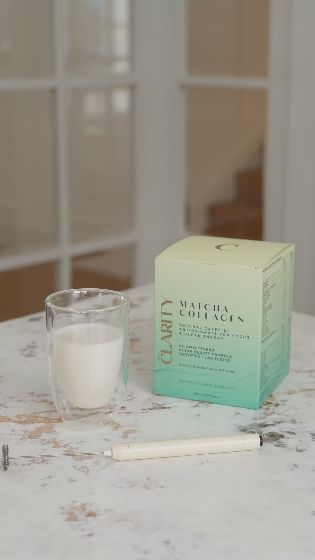 Matcha Collagen Go | Potrójny kolagen na skórę, włosy i stawy + prawdziwa matcha z naturalną kofeiną · 15 saszetek
